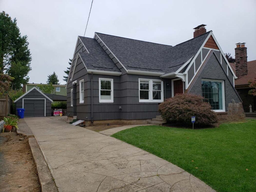 Exterior painting project completed by the crew